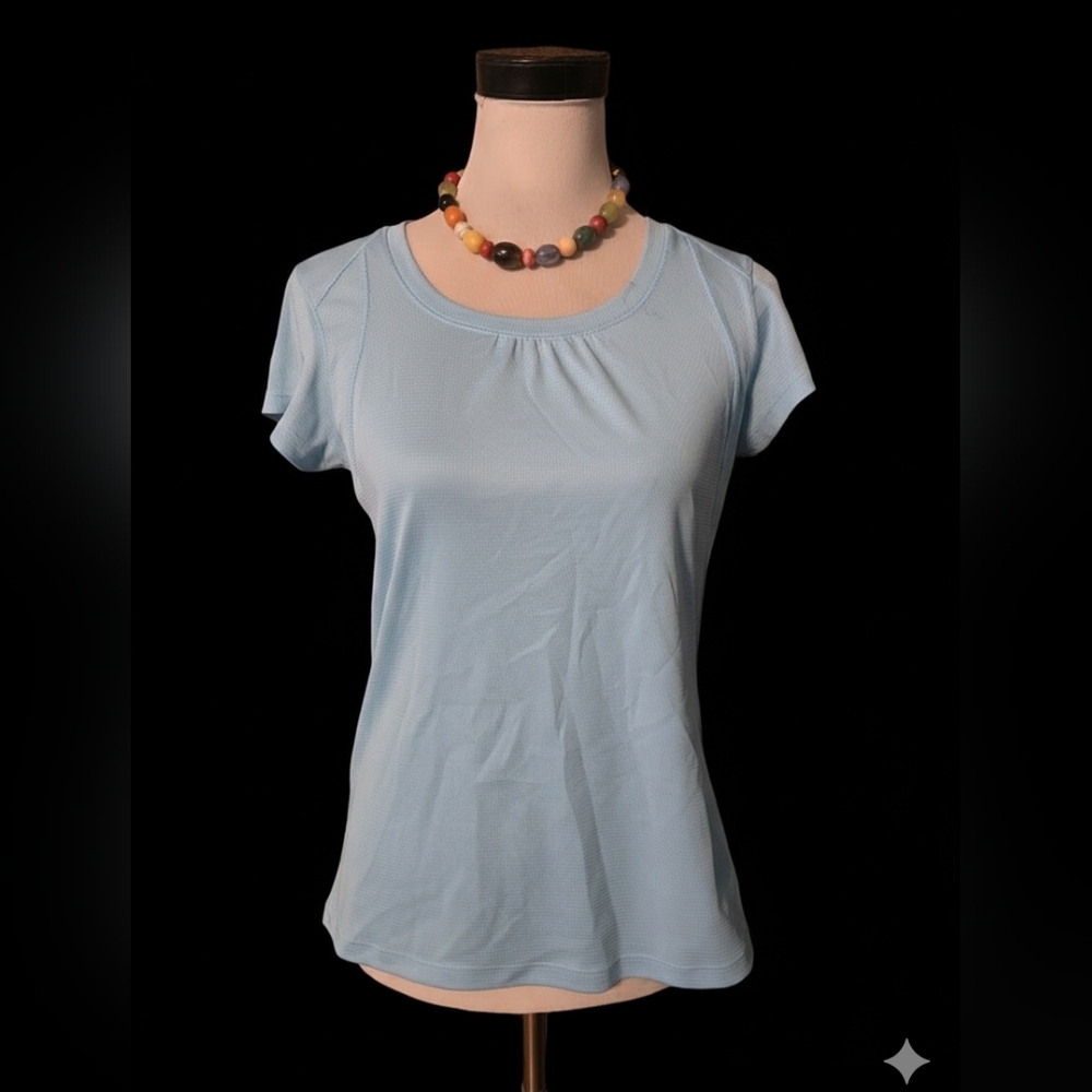 L.L. Bean Light Blue Short Sleeve Shirt SZ S